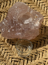 【MOMOMOON】Madagascar Rose quartz candle holder/1.10kg
