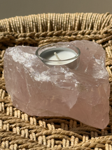 【MOMOMOON】Madagascar Rose quartz candle holder/1.14kg