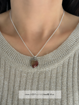 【MOMOMOON】チベット産宝石質アンデシン ハート型 ペンダントトップ | 天然石・鉱石・パワーストーン