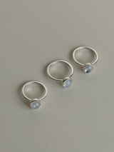 Oval cut Rainbow moonsotne Ring