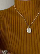 両面刻印【お好きな刻印お入れします】Original Message series - Oval Locket pendant -