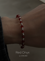 Onyx,Red Onyx Beads bracelet