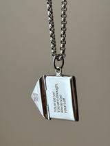 両面刻印【お好きな刻印お入れします】Original Message series - Letter Envelopes pendant top -