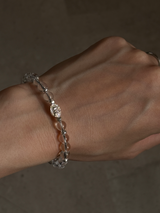 【再入荷】Silver925×天然石|ロッククリスタル・マリア様ブレスレット(Reeplushハンドメイド)