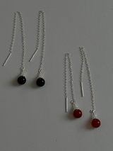 Onyx,Red Onyx Drop chain pierce