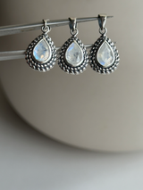 Rainbow moon stone tear drop Pendant top