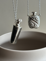 Retro design perfume bottle Necklace -Alma-
