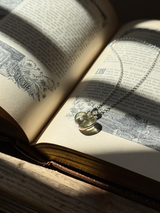 【MOMOMOON】【希少】リビアングラス ハートネックレス(45cm)|B|エジプト産 天然インパクトガラス ハート型ペンダント