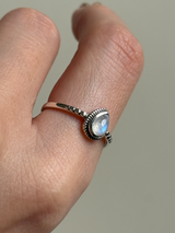 Rainbowmoonstone Drop Ring/13号