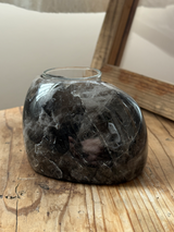 【MOMOMOON】Madagascar smoky quartz candle holder/0.91kg