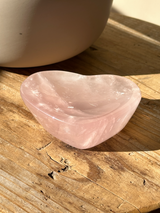 【MOMOMOON】Madagascar Rose quartz Heart Tray【No.9】