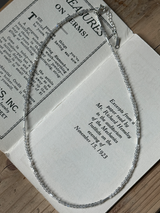 Silver925×天然石|レインボームーンストーンとポイントパールネックレス 40.5cm〜45cm(Reeplushハンドメイド)