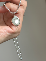 足型・手形 ・オリジナルデータ刻印専用プレート| Nuance Oval plate【厚みあり】シルバー925