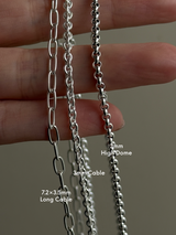 【割引対象外】7.2×3.5mm Long Cable Necklace chain