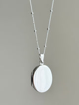 両面刻印【お好きな刻印お入れします】Original Message series - Oval Locket pendant -