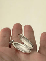 両面刻印【お好きな刻印お入れします】Original Message series - long vertically Oval Locket pendant -