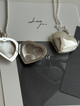 両面刻印【お好きな刻印お入れします】31×31mm Big Heart Locket pendant