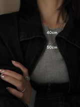 【セット割引対象外】7.2×3.5mm Long Cable Necklace chain | 40cm,50cm