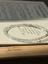 Silver925×天然石|レインボームーンストーンとポイントパールネックレス 40.5cm〜45cm(Reeplushハンドメイド)