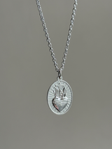 Heart on cross fire Plate