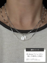 Silver925×天然石|4月誕生石 ダイヤモンドクォーツ ミニチャーム ネックレス 41cmまたは40cm+アジャスター5cm(Reeplushハンドメイド)