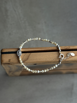 Silver925×天然石|マザーオブパールとマリア様のブレスレット(Reeplushハンドメイド)