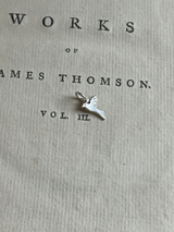 軽量 ミニ羽ばたく小鳥チャーム 約12.0×8.5×0.8mm |シルバー925|セレクト