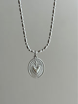 Heart on cross Oval plate top