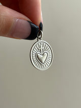 Heart on cross Oval plate top