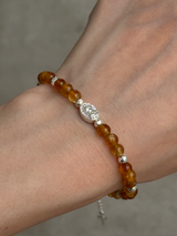 Silver925×天然石|シトリン +マリア様ブレスレット(Reeplushハンドメイド)