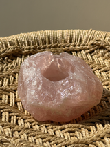 【MOMOMOON】Madagascar Rose quartz candle holder/0.95kg