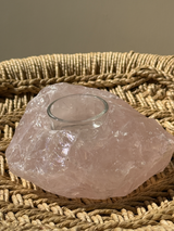 【MOMOMOON】Madagascar Rose quartz candle holder/1.16kg