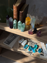 【MOMOMOON】エンジェルフェザーフローライト タワー |fluorite|天然石・鉱石・パワーストーン【SC081-3】