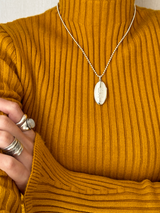 両面刻印【お好きな刻印お入れします】Original Message series - long vertically Oval Locket pendant -