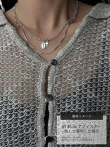 Silver925×天然石|11月誕生石 ホワイトトパーズ ミニチャーム ネックレス 41cmまたは40cm+アジャスター5cm(Reeplushハンドメイド)
