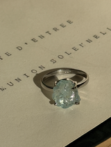 【MOMOMOON】アクアマリン ラフカットリング:14号 | 天然石・鉱石・パワーストーン