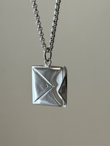 両面刻印【お好きな刻印お入れします】Original Message series - Letter Envelopes pendant top -