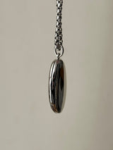 両面刻印【お好きな刻印お入れします】Original Message series - long vertically Oval Locket pendant -