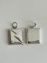 両面刻印【お好きな刻印お入れします】Original Message series - Letter Envelopes pendant top -