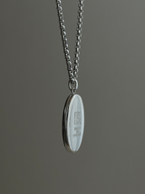 両面刻印【お好きな刻印お入れします】Original Message series - long vertically Oval Locket pendant -