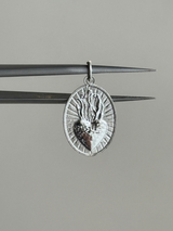 Heart on cross fire Plate