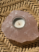 【MOMOMOON】Madagascar Rose quartz candle holder/1.16kg