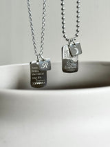 【お好きな刻印お入れします】Original Message series - Long Message Plate & Mini plate SET