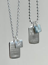 【お好きな刻印お入れします】Original Message series - Long Message Plate & Mini plate SET