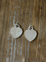 足型・手形 ・オリジナルデータ刻印専用プレート|Heart Pendant top 【重厚感あり】