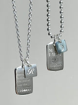 【足型・オリジナルイラスト刻印購入専用】 - Long Message Plate & Mini plate SET