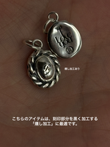 両面刻印【お好きな刻印お入れします】Original Message series - イニシャル Mini Oval pendant -