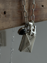 両面刻印【お好きな刻印お入れします】Original Message series - 22.5×13.5mm Letter Envelopes pendant top -