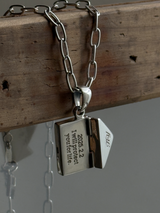 両面刻印【お好きな刻印お入れします】Original Message series - 22.5×13.5mm Letter Envelopes pendant top -