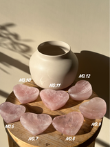 【MOMOMOON】Madagascar Rose quartz Heart Tray【No.9】